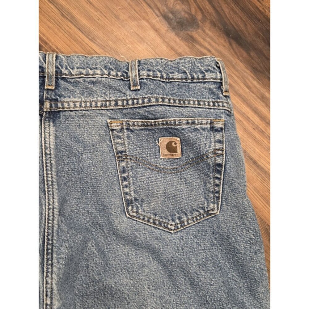 Vtg Carhartt Mens Flannel Lined Jeans Pants Denim Sz 44x24 Union Made USA - Picture 3 of 14